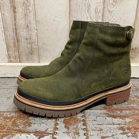 Ariat Leighton WP Casual Boots Olive Night - Picture 7 of 12